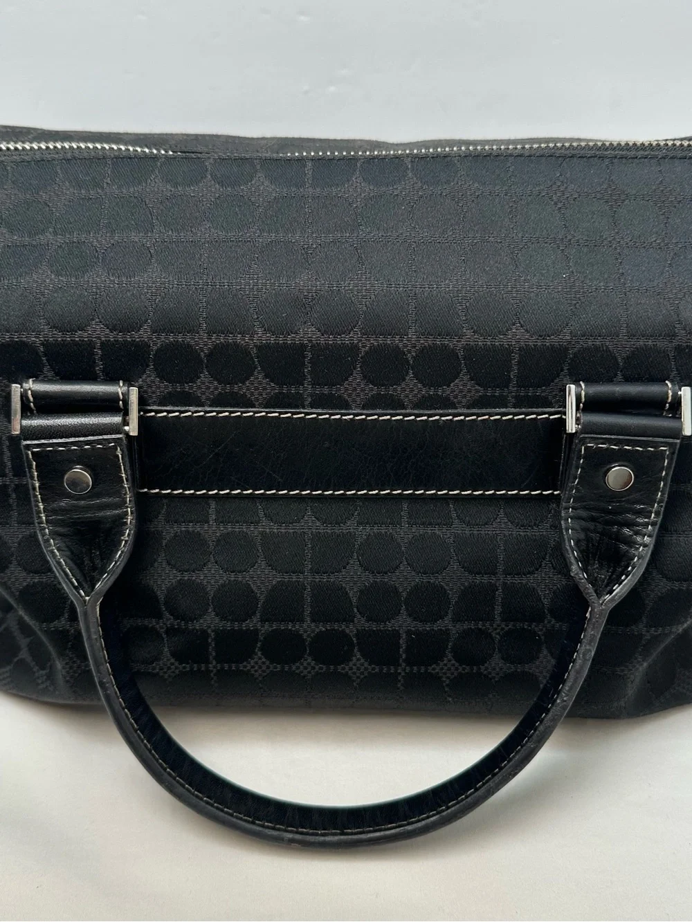 kate spade Black Shoulder Bag with Subtle Jacquard Pattern
